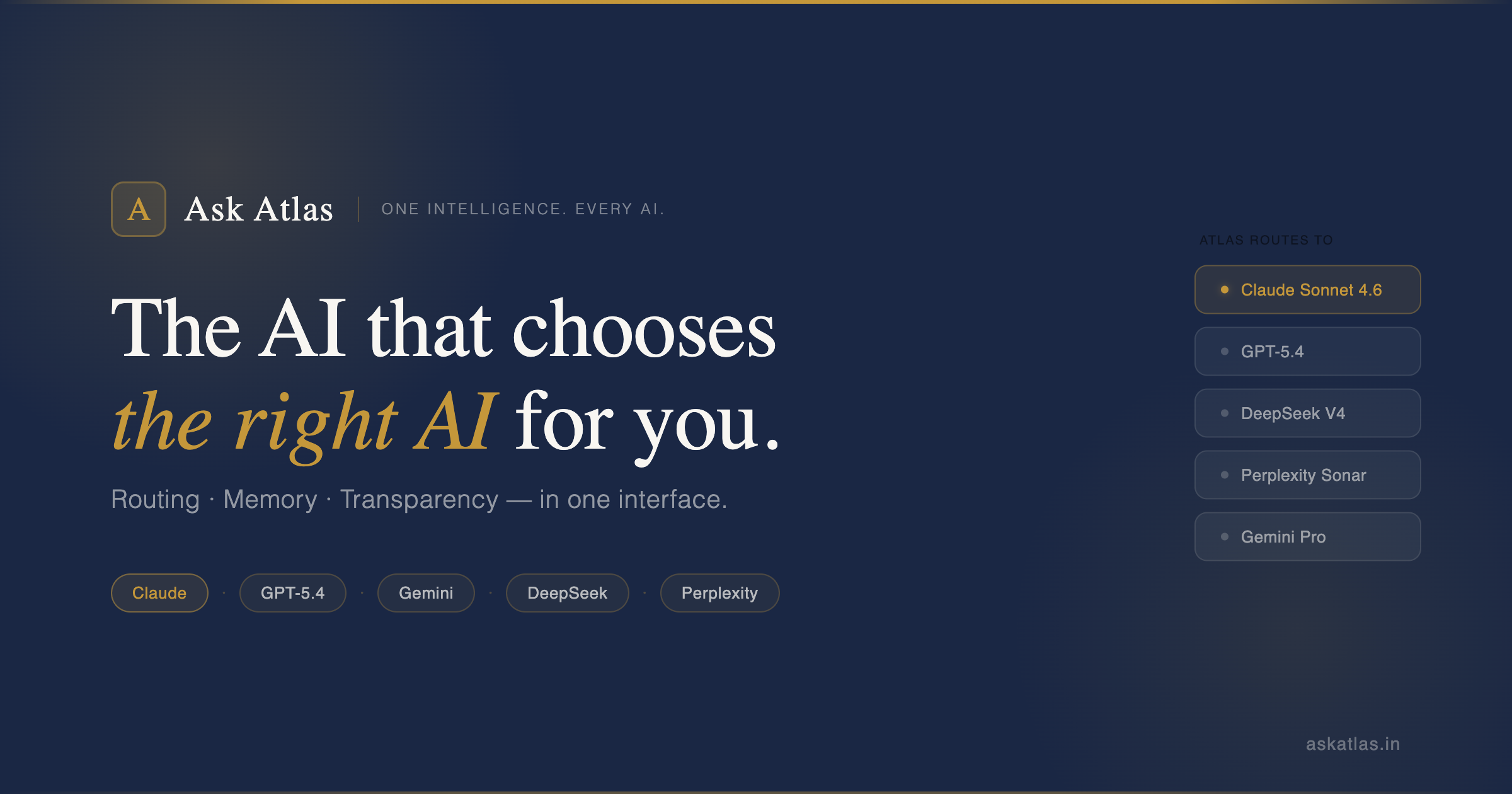 Ask Atlas — One Intelligence. Every AI.